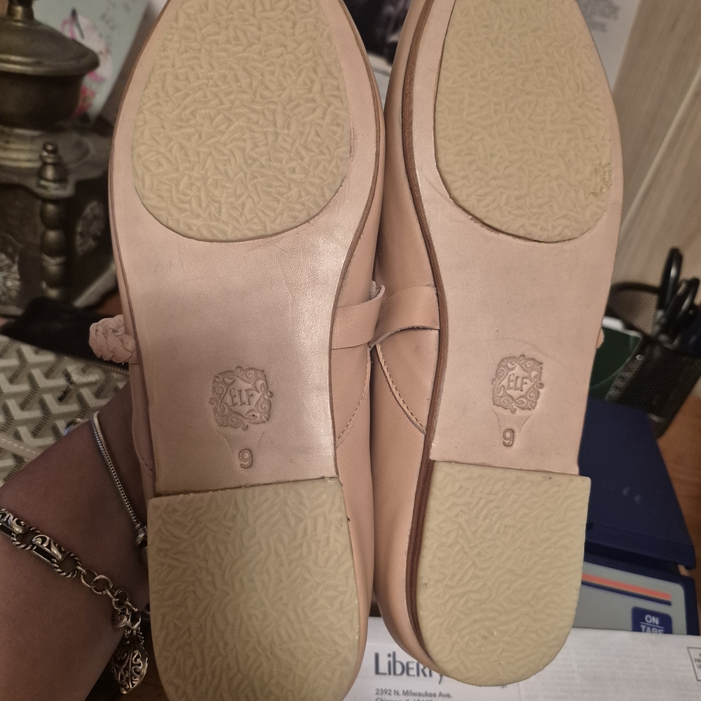 ELF Women's New Love point toes Tan Flats with Braided Strap New with Tag - Picture 5 of 6